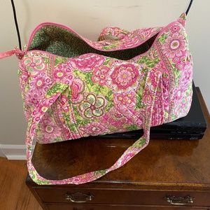 Vera Bradley Pink & Green Travel Duffel Bag